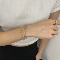 Dyslam – Bracelet de créateur en plaqué or 18 carats, breloques en argent, chaîne cubaine, Bracelets de Tennis pour femmes