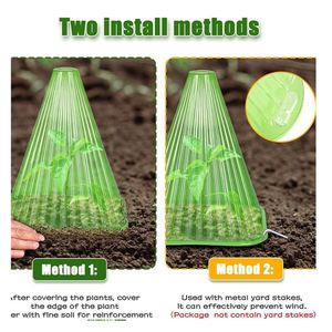 Couvre-plantes réutilisables en plastique Couvre-cloches en plastique pour protéger les graines Semis Petites fleurs Convient pour les légumes et les fleurs - Product Image 4