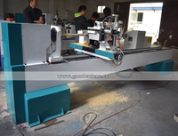 Torno de torneado de madera Cnc, duplicadores para carpintería, copia, torneado