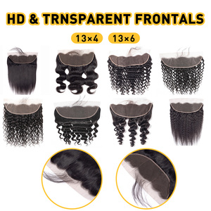 13x4 13x6 <span class=keywords><strong>360</strong></span> Full Lace Transparent hd Lace Frontal Closures et Cheveux Humains Vierges Invisibles, Lots en Gros avec Closure - Product Image 5
