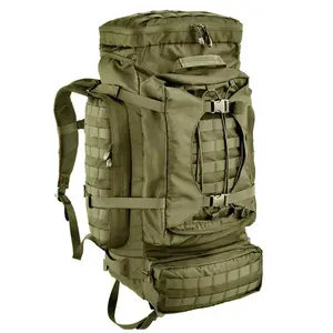 70L निविड़ अंधकार Camo MOLLE सामरिक बैग लंबी पैदल यात्रा डेरा डाले हुए बैग बड़ी यात्रा रूकसाक