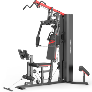 Equipo Multifuncional de Gimnasio en Casa para Entrenamiento de Fuerza con Respaldo Curvo y Pila de Pesas Pesadas - Product Image 1