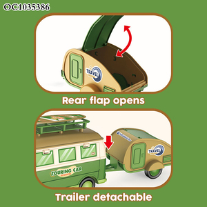 Modèle de jouet mini-bus à piles avec ouverture de porte personnalisée pour <span class=keywords><strong>camping</strong></span>-<span class=keywords><strong>car</strong></span> avec son et lumière - Product Image 5