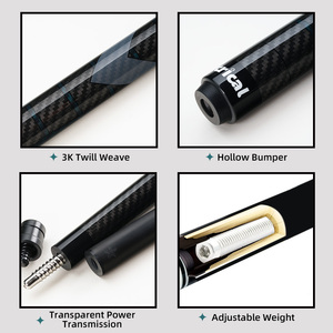 Taco de billar profesional <span class=keywords><strong>CRICAL</strong></span> CL-01 de fibra de carbono con baja deflexión, punta de 12.5mm y junta radial 3/8*8 - Product Image 6