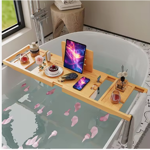 Bandeja de Baño de Bambú, Organizador de Baño de Bambú para Uso en la Bañera - Product Image 2