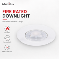Plafonnier LED encastré ignifuge avec finition haut de gamme et protection fiable pour les entrepreneurs
