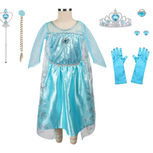Robe de princesse pour filles, robe de la Reine des neiges <span class=keywords><strong>ELSA</strong></span> <span class=keywords><strong>Anna</strong></span> Belle, jupe lumineuse, déguisement, jeu de rôle, cosplay, tenue de fête pour enfants, robe de soirée - Product Image 6