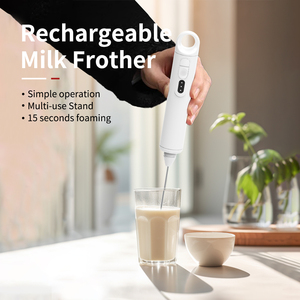 Mousseur à lait multifonctionnel et machine à café avec 3 têtes amovibles et modes de vitesse - Product Image 3
