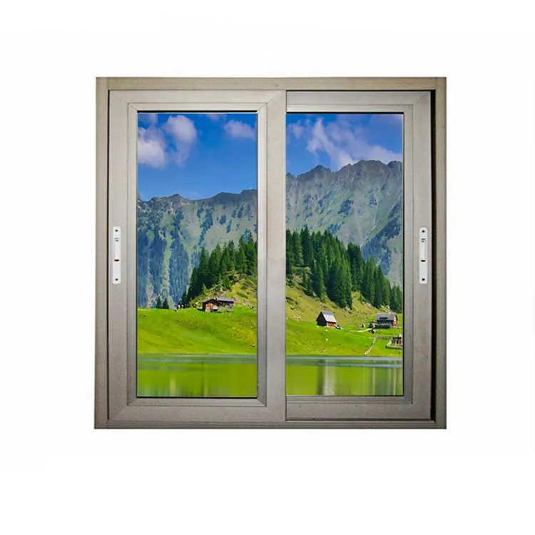 Ventana corrediza de vidrio templado de aluminio, fabricante residencial, pequeña, doble acristalado, para balcón