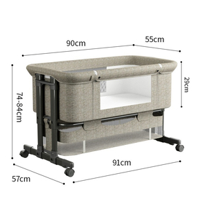 Berceau à bascule pliable pour bébé, <span class=keywords><strong>lit</strong></span> cododo <span class=keywords><strong>de</strong></span> luxe pour nourrisson, berceau <span class=keywords><strong>de</strong></span> chevet, <span class=keywords><strong>lit</strong></span> bébé pliant - Product Image 6