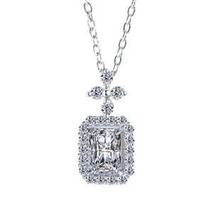 Collier pendentif en argent S925 de l'usine de bijoux MUSHAN, diamant Moissanite 1 carat, pendentif élégant et léger, chaîne de clavicule de luxe - Product Image 3