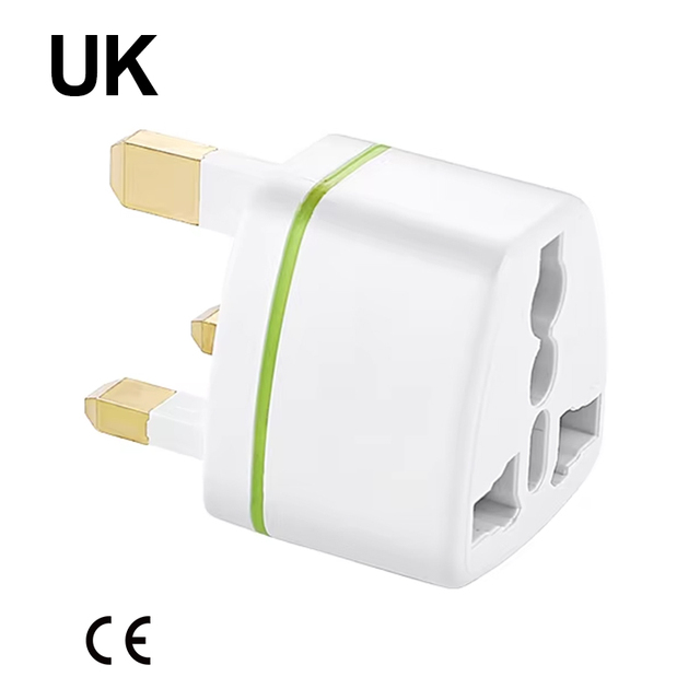 Wholesale Plastic Power Charger Travel Wall Socket Adapter with 13A Rated Current US/UK/AU/DE/EU Plug for US UK