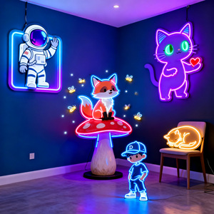 Neon Sign LED Custom Cetak UV LOGO Toko Lampu Neon LED Seni untuk Ruang Menarik Perhatian Neon LED Sign Custom Merek Bisnis - Product Image 3