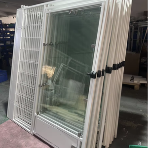 야외용 전문 대형견 켄넬 6X4X8 견고한 플라스틱 트레이 스테인리스 스틸 프레임 - Product Image 1