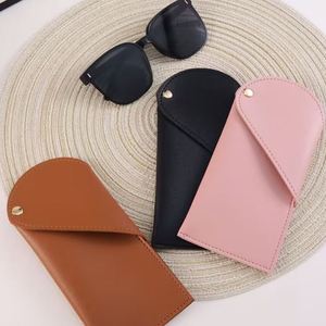 Hr Pink Pu Leather Eyeglasses Travel Portable <b>Case</b> Elegant Reading <b>Glasses</b> Storage Bag <b>for</b> Women Men Gifts - Product Image 3