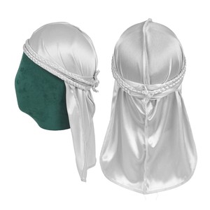 Hip Hop Satin Soie Turban Bonnets Durags Réglable Unisexe Pirate Cap pour Cheveux Longs Tresses Ski Cyclisme Pêche pour Dreadlock - Product Image 2