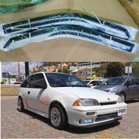 Chine usine vente directe voiture déflecteur porte visières acrylique fenêtre visière avec deux couleurs/noir/fumée OEM disponible