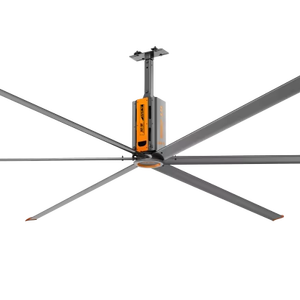 Ventilateur de plafond industriel HVLS RTFANS 24FT 220V 1,5 kW à économie d'énergie, grand volume, faible vitesse, options de taille 5,5 / 6,1 / 7,3 mètres, tension - Product Image 1