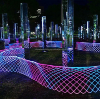 Lumière à fibre optique pour arbres de plafond-Décoration d'éclairage en maille de fibre optique-Câble d'éclairage à fibre optique en plastique à lueur nocturne