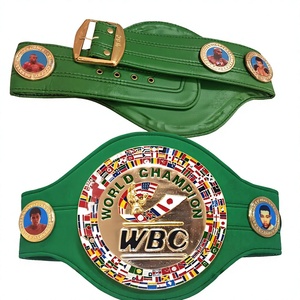 เข็มขัดแชมป์โลกมวยปล้ำ WBC สีเขียว ทำจากหนัง PU ชุบทอง พร้อมโลโก้สั่งทำพิเศษ อุปกรณ์ศิลปะการต่อสู้ที่ทนทาน ความยาว 2.2 เมตร กว้าง 3 ซม. ใช้ได้ทั้งชายและหญิง - Product Image 2