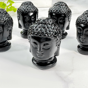 <span class=keywords><strong>Prix</strong></span> usine naturel noir <span class=keywords><strong>obsidienne</strong></span> tête de bouddha rubrique cristal artisanat <span class=keywords><strong>obsidienne</strong></span> sculpture pour la décoration de la maison - Product Image 5