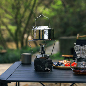 Bouilloire portable d'extérieur en acier inoxydable 1,2 L, poli miroir, légère, pour le camping, pour faire bouillir du thé et du café - Product Image 3