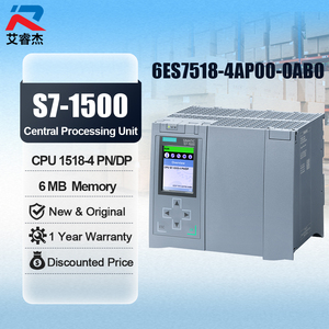 Nuevo y Original 6ES7518-4AP00-0AB0 SIMATIC S7-1500 CPU 1518-4 PN/DP Unidad Central de Procesamiento 6es7 518-4ap00-0ab0 Módulo PLC Avanzado - Product Image 1