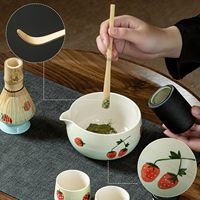 Kit Cérémonial de Matcha de Qualité Supérieure avec Accessoires : Bol à Matcha, Fouet Chasen et Ensemble de Bols en Céramique pour une Performance Fiable