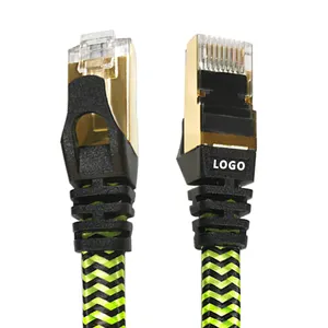 Panjang Kustom 1M 3M 5M 15M 20M 25M 30M FTP Cat 7 Kabel Patch Jaringan Ethernet Kabel Rj45 Lan Cat7 untuk Komunikasi
