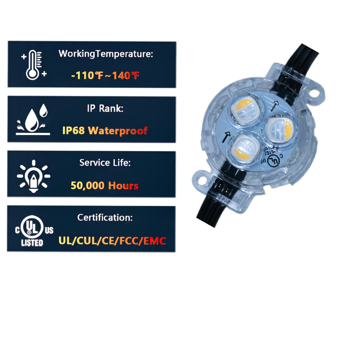 DC12V IP68 LED Christmas Outdoor Permanent Holiday Lights For House Decoration With 5-Year Warranty · image 2