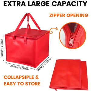 Bolsa de refrigeración con aislamiento térmico grande superventas reutilizable a prueba de fugas para <span class=keywords><strong>Uber</strong></span> Eats Delivery Fish & Lunch bolsa aislada - Product Image 2