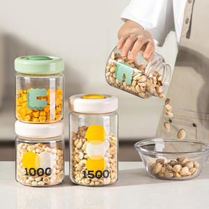 Nuovo tipo di stampa trasparente ermetico in plastica per la conservazione della cucina può contenitore per alimenti con chicco di caffè - Product Image 4