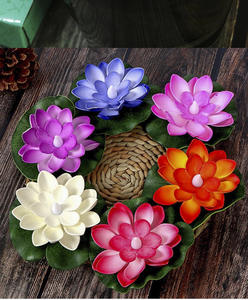 Lámpara de Vela LED de Plástico Impermeable para Interiores/Exteriores, Vela Flotante de Loto, Decoración Navideña para <span class=keywords><strong>Agua</strong></span>, Lámpara de Río, Loto de los Deseos - Product Image 3