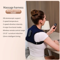 Masseur électrique intelligent à vibrations pour le cou et les épaules avec chaleur, ceinture correctrice de posture pour le haut du dos et la clavicule
