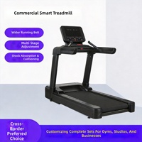 Tapis roulant électrique multifonctionnel commercial, modèle silencieux, équipement de fitness pour les salles de sport et les clubs, programmes d'exercices intelligents avec grand écran