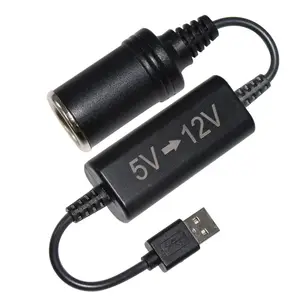 Car socket Step Up Voltage Transformer Converter USB DC To Dc 5V to 9v 12V/24V Step Up Converter Cable