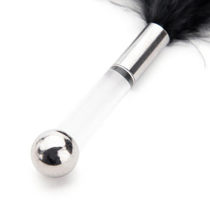 Collier en soie noire avec plume pour chatouiller, accessoires de jeu pour adultes - Product Image 4
