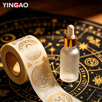 Autocollants personnalisés Yingao en rouleau, estampage à chaud or, étiquettes adhésives imperméables pour bouteilles d'huiles essentielles et flacons compte-gouttes d'essences