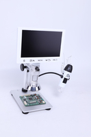 Microscope numérique stéréo USB TN100TV-N 5X-53X pour l'inspection des circuits imprimés de téléphones portables, l'évaluation de bijoux, la réparation électronique industrielle