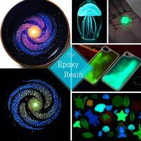 Poudre de Pigment Fluorescent Luminescent dans l'Obscurité, Colorant Époxy, Additif de Peinture Lumineuse pour Revêtement en Résine et Impression