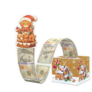 क्रिसमस हेलोलीन आश्चर्य पार्टी सजावट उपहार बॉक्स बॉक्स से बने नकद भंडारण के लिए मुद्रांकन के साथ - Product Image 6