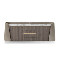 Buffet de luxe en marbre naturel-Haute qualité, dessus en marbre, pour salle à manger comme armoire de buffet et meuble de