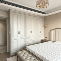 Fabricant de meubles en bois OEM ODM, armoire de dressing, panneau mural à porte affleurante, prix d'usine