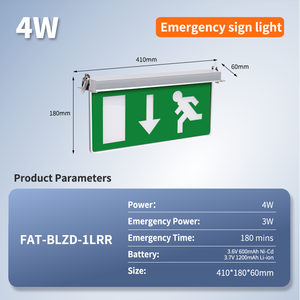 Luz <span class=keywords><strong>de</strong></span> Señalización <span class=keywords><strong>de</strong></span> Salida <span class=keywords><strong>de</strong></span> Emergencia para Evacuación y Seguridad contra Incendios, Luz LED <span class=keywords><strong>de</strong></span> Salida <span class=keywords><strong>de</strong></span> Emergencia con 3 Horas <span class=keywords><strong>de</strong></span> Autonomía, IP30 - Product Image 3