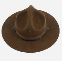 NL161 Chapeau de Sergent en Laine Unisexe pour Adulte, Casquette de Scout avec Cordon Coupe-Vent