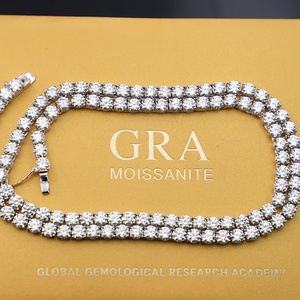 Cadena de Tenis de Plata de Ley S925 con Diamantes de Moissanita de 5 mm, Estilo Hip Hop, de 7 a 26 Pulgadas - Product Image 5