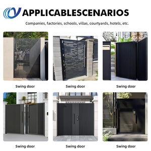 Cancello Principale di Design in Alluminio per Cortile Privato, Cancello di Recinzione in Alluminio, Recinzione a Griglia Metallica e Cancelli a Traliccio - Product Image 5