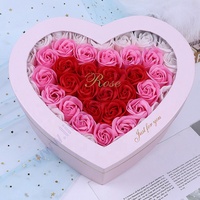 Pétales de savon de la galaxie, 10 pièces, décorations "I Love You", en forme de cœur, boite en carton, pour la saint-valentin