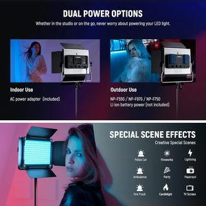 <span class=keywords><strong>Neewer</strong></span> Lot de 2 éclairages photographiques améliorés RGB660 PRO II 660 Pro II, éclairage vidéo LED RGB avec contrôle par application et kit de support pour studio - Product Image 4