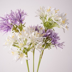 Lirio Artificial de Agapanto Blanco Lavanda Hecho a Mano, Decoración para <span class=keywords><strong>el</strong></span> Hogar, Bodas, Navidad, Graduación, Año Nuevo Chino - Product Image 1